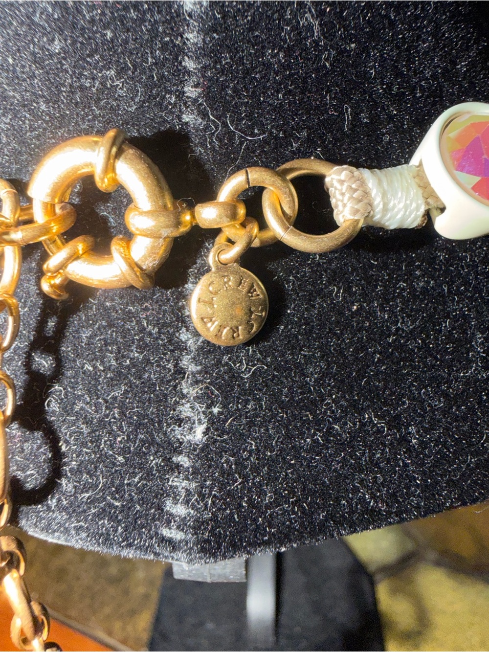 NWOT J. Crew Floral Statement Necklace - Cream, Peach & Pink - Picture 2 of 3